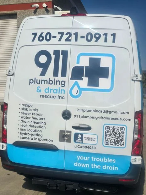 The 911 Plumbing & Drain Rescue company van